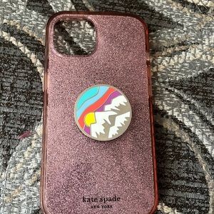 Kate Spade iPhone 13 Pro case with pop socket